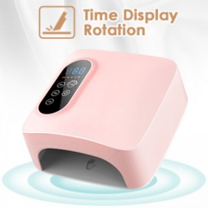 M&r 601Pro 72WコードレスLEDネイルランプ、充電式LEDネイルドライヤー、15600MAHワイヤレス高速マニキュアカーリングランプ、プロのジェルネイルライトネイルアートマニキュアツール(充電式)